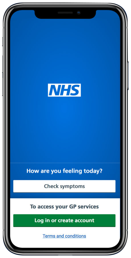 NHS App featured on mobile phone